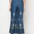 Rayon block print flared slip-on palazzo,blue,(s,m,l,xl,2xl,3xl)