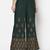 Rayon block print flared slip-on palazzo,bottle green,(s,m,l,xl,2xl,3xl)