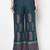 Rayon block print flared slip-on palazzo,teal blue,(s,m,l,xl,2xl,3xl)