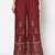 Rayon block print flared slip-on palazzo,maroon,(s,m,l,xl,2xl,3xl)
