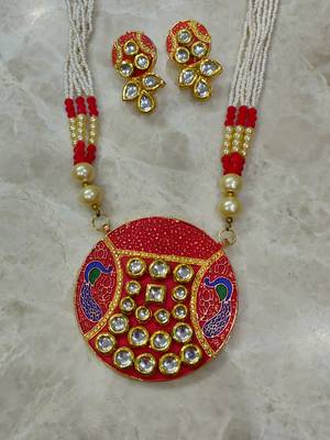 red kundan necklace set 3