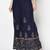Rayon block print flared slip-on palazzo,navy blue,(s,m,l,xl,2xl,3xl)