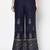 Rayon block print flared slip-on palazzo,navy blue,(s,m,l,xl,2xl,3xl)
