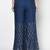 Rayon gold print flared slip-on palazzo,blue,(s,m,l,xl,2xl,3xl)