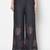 Rayon block print flared slip-on palazzo,dark grey,(s,m,l,xl,2xl,3xl)