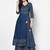 Rayon gold print flared slip-on palazzo,blue,(s,m,l,xl,2xl,3xl)