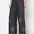 Rayon block print flared slip-on palazzo,dark grey,(s,m,l,xl,2xl,3xl)
