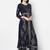 Rayon foil print anarkali palazzo set,navy blue,(s,m,l,xl,2xl,3xl)