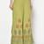Rayon block print flared slip-on palazzo,parrot green,(s,m,l,xl,2xl,3xl)