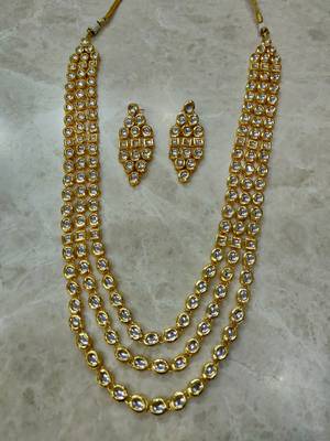 bridal layered kundan necklace set 1