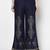 Rayon gold print flared slip-on palazzo,navy blue,(s,m,l,xl,2xl,3xl)
