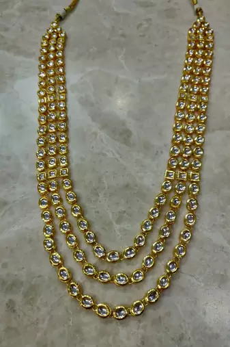 bridal layered kundan necklace set