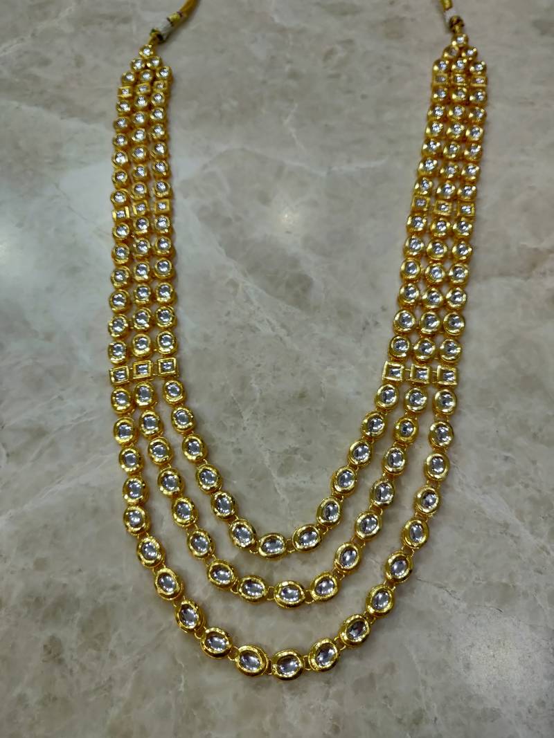 bridal layered kundan necklace set
