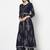 Rayon foil print anarkali kurta,navy blue,(s,m,l,xl,2xl,3xl)