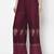 Rayon block print flared slip-on palazzo,wine,(s,m,l,xl,2xl,3xl)