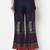 Rayon block print flared slip-on palazzo,navy blue,(s,m,l,xl,2xl,3xl)