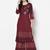 Rayon block print flared slip-on palazzo,maroon,(s,m,l,xl,2xl,3xl)