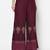 Rayon block print flared slip-on palazzo,wine,(s,m,l,xl,2xl,3xl)