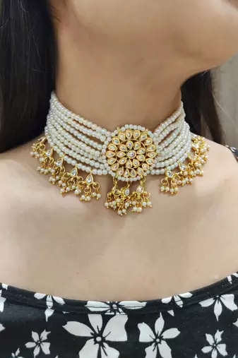 pearl choker necklace for women (only necklace)