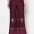 Rayon block print flared slip-on palazzo,wine,(s,m,l,xl,2xl,3xl)