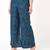 Rayon block print flared palazzo,blue,(s,m,l,xl,2xl,3xl)