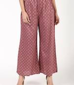 rayon block print flared palazzo,dusty pink,(s,m,l,xl,2xl,3xl)