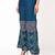 Rayon block print flared palazzo,blue,(s,m,l,xl,2xl,3xl)