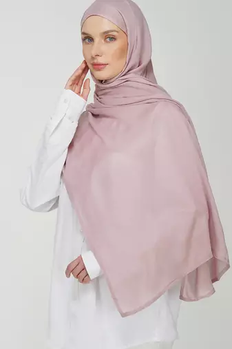 Mauve premium modal solid hijab