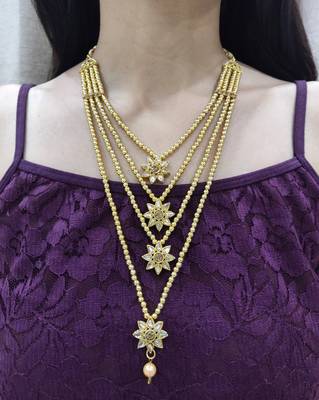 stone studded layered necklace for women (only necklace) 1