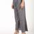 Rayon gold print flared palazzo,grey,(s,m,l,xl,2xl,3xl)