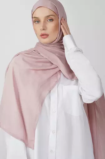 Mauve premium modal solid hijab