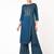 Rayon block print flared palazzo,blue,(s,m,l,xl,2xl,3xl)