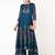 Rayon block print flared palazzo,blue,(s,m,l,xl,2xl,3xl)