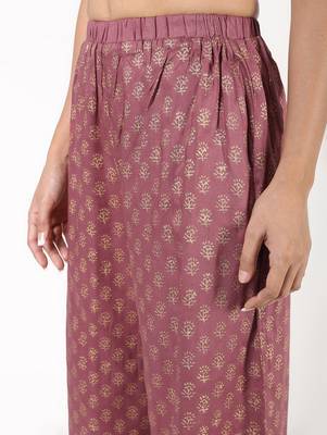 rayon block print flared palazzo,dusty pink,(s,m,l,xl,2xl,3xl) 4