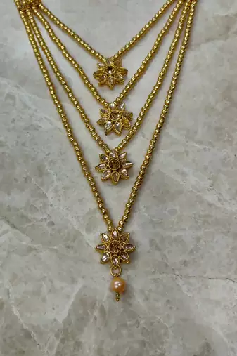 stone studded layered necklace for women (only necklace)