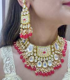 bridal kundan necklace set for women