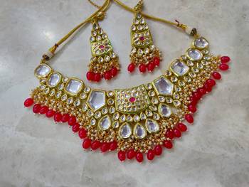 bridal kundan necklace set for women 3