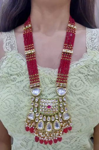bridal kundan necklace set for women