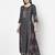 Rayon block print anarkali palazzo set,dark grey,(s,m,l,xl,2xl,3xl)