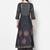 Rayon block print anarkali kurta,dark grey,(s,m,l,xl,2xl,3xl)
