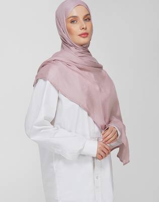 Mauve premium modal solid hijab 4