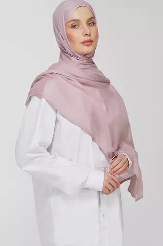 Mauve premium modal solid hijab