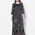 Rayon block print straight kurta palazzo set,dark grey,(s,m,l,xl,2xl,3xl)