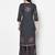 Rayon block print straight kurta palazzo set,dark grey,(s,m,l,xl,2xl,3xl)
