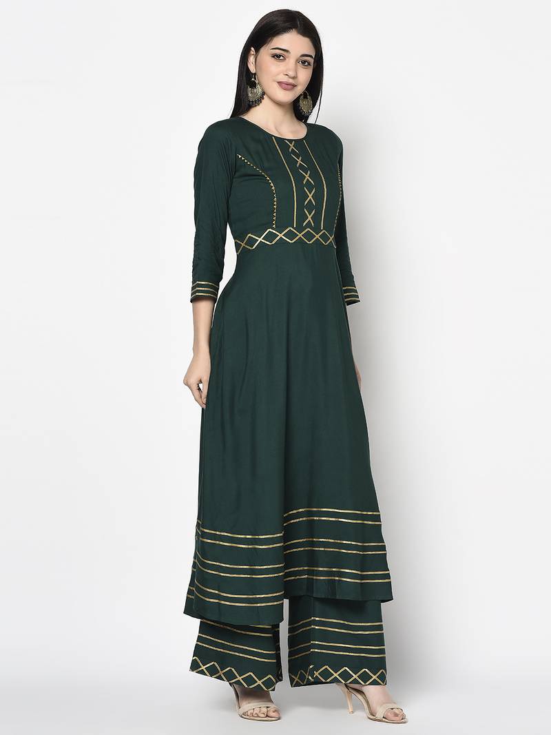 Rayon anarkali kurta,bottle green,(s,m,l,xl,2xl,3xl)