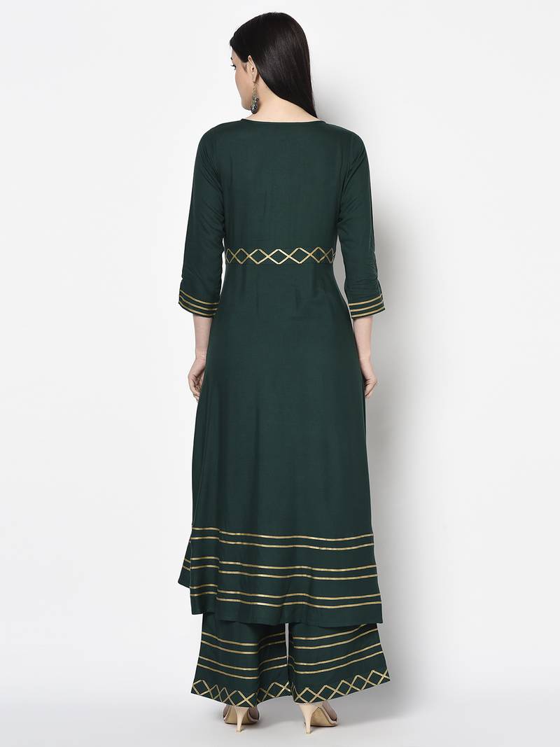 Rayon anarkali kurta,bottle green,(s,m,l,xl,2xl,3xl)
