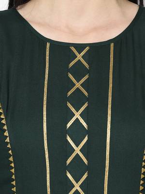 Rayon anarkali kurta,bottle green,(s,m,l,xl,2xl,3xl) 5