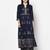Rayon block print anarkali palazzo set,navy blue,(s,m,l,xl,2xl,3xl)