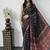 Black Color Mirror Work Satin Saree