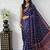 Purple Color Mirror Work Satin Saree